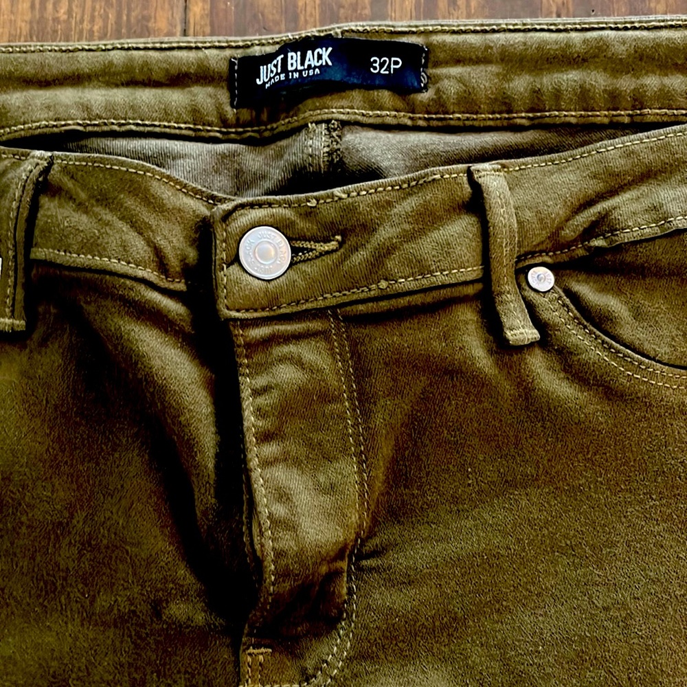 Just Black green denim 32P ankle cut